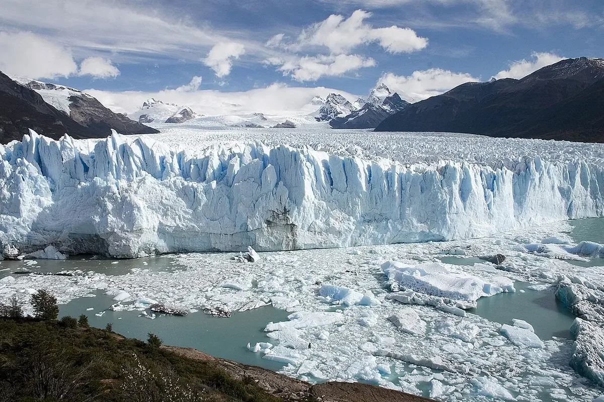 The Perito Moreno Glacier and its icy lake in Patagonia, Argentina