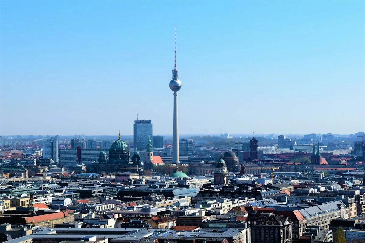 Berlin skyline viewed from Potsdamer Platz, Germany